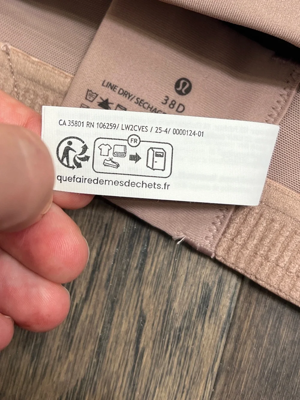 Lululemon NWT Energy Bra *High Support, B–DDD Cups Ashen Rose